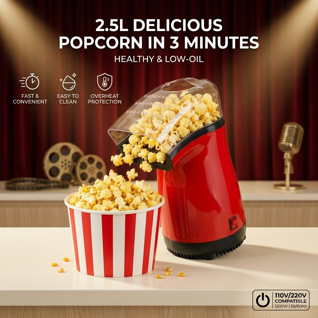 Air Popcorn Maker - Summer Pool Party Popcorn Maker Portable