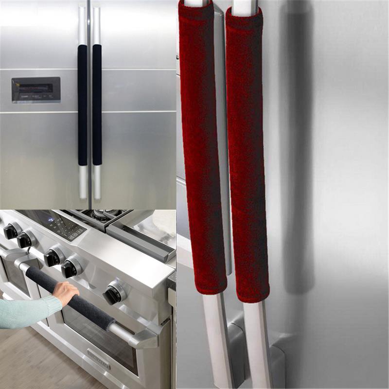 Kitchen Appliances Red Knobs - 2Pcs/Set Refrigerator Door Handle Cover Kitchen