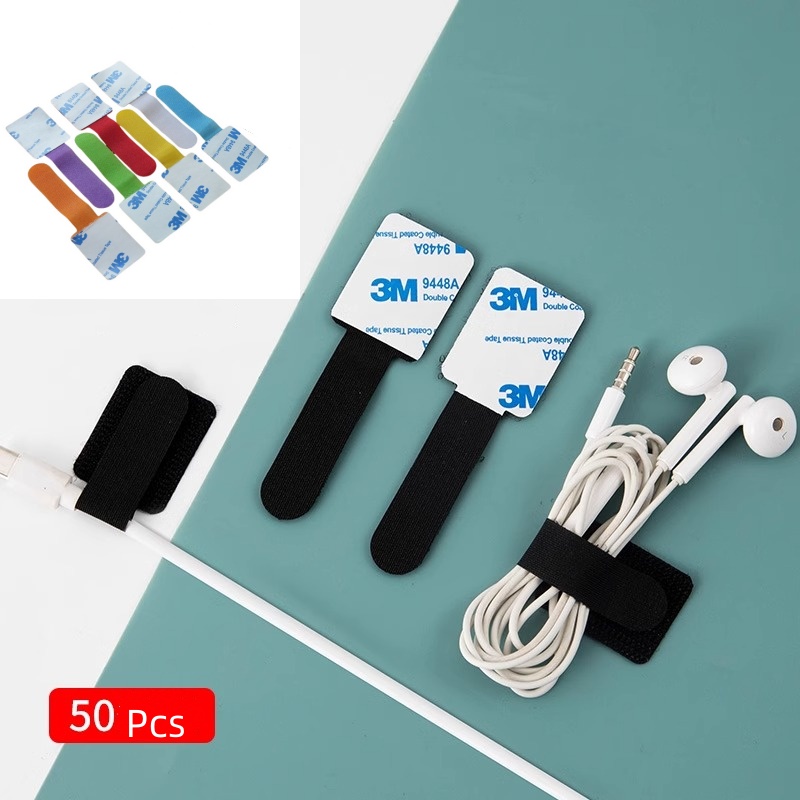 Kitchen Appliances At Home - 50pcs Hook and Loop Cable Ties,