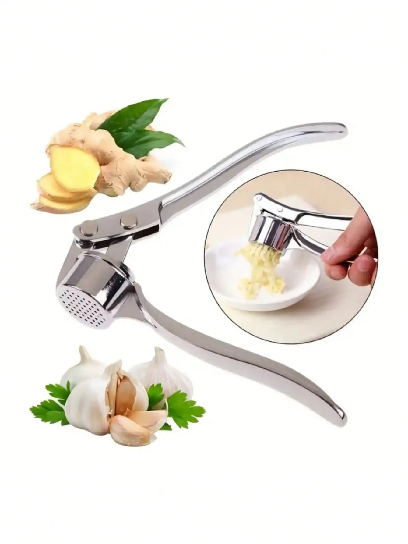 Kitchen Appliances Garage - Kitchen Garlic Press Crusher Mincer Stainless
