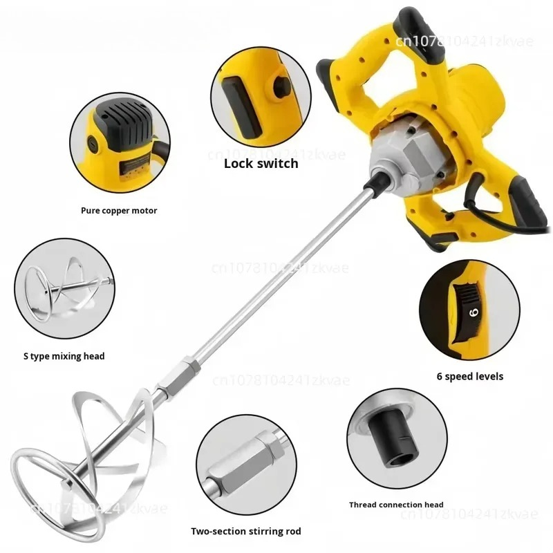 Hand Mixer Electric - Industrial Electric Mixer Multi-functional Tool 6-speed