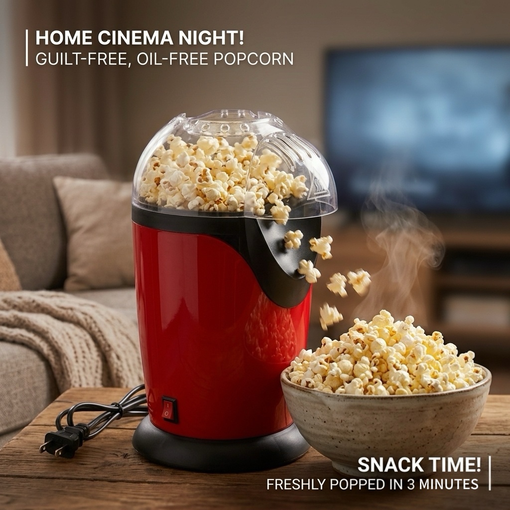 2.5L Electric Hot Air Popcorn  - Air Popcorn Maker ulasan dan harga
