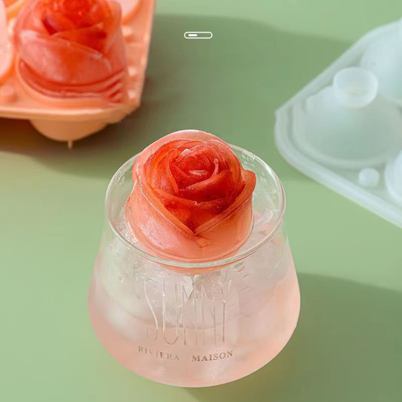 3D Rose Ice Molds 4 Holes Ice  - Kitchen Appliances Garage ulasan dan harga