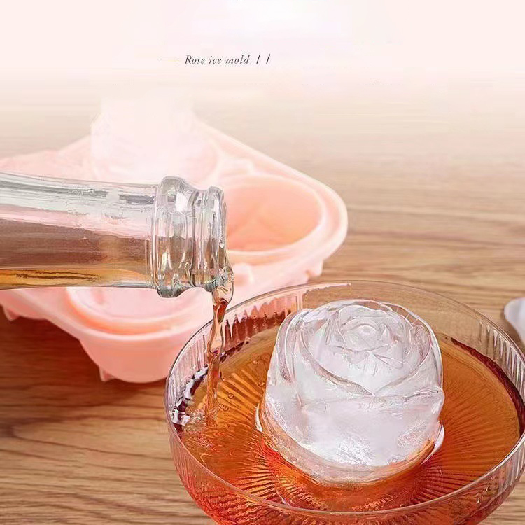 3D Rose Ice Molds 4 Holes Ice  - Kitchen Appliances Garage ulasan dan harga