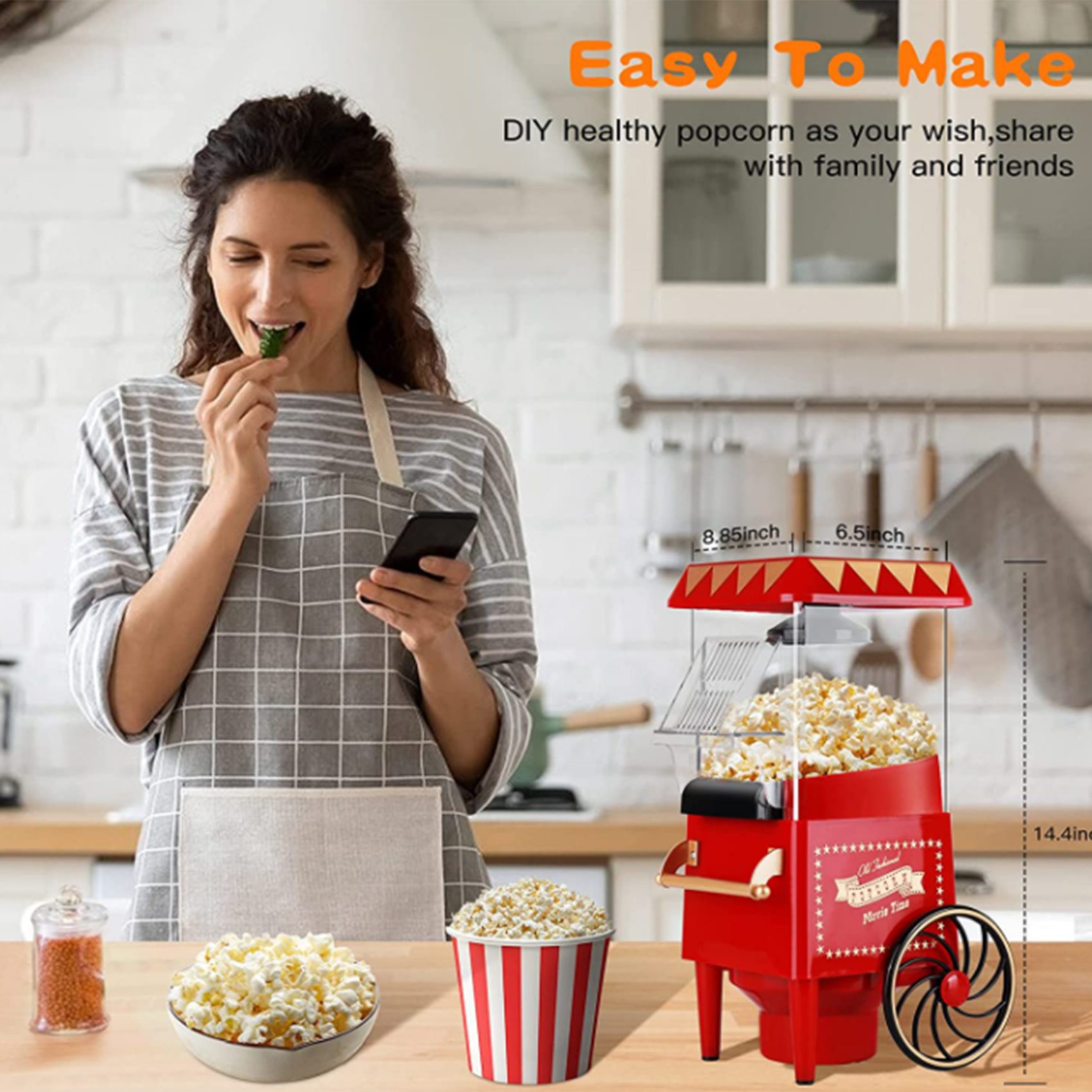 A69X-Popcorn Maker,Hot Air Pop - Air Popcorn Maker ulasan dan harga