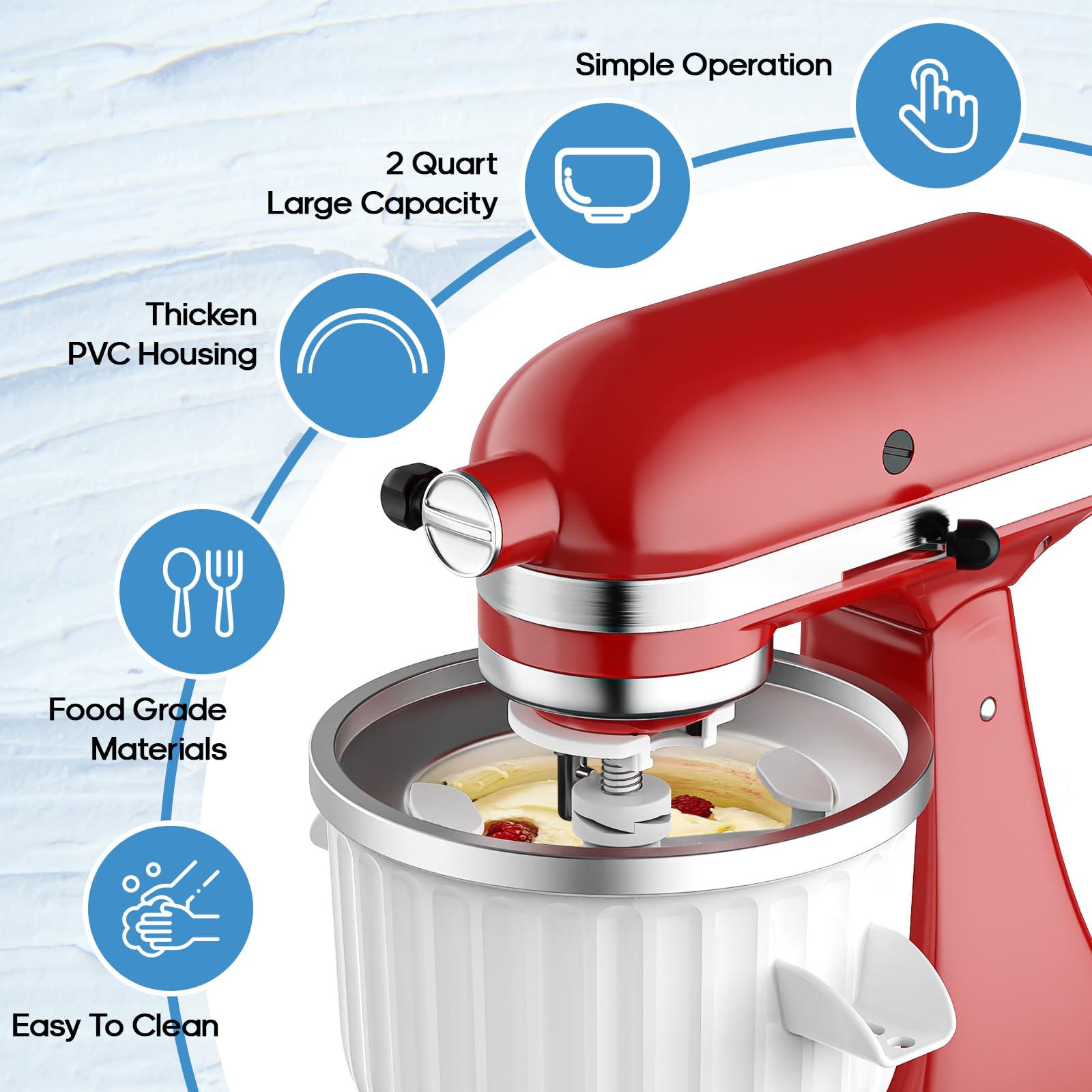 2 Quart Ice Cream Maker Attach - Kitchen Appliances Manufacturers ulasan dan harga